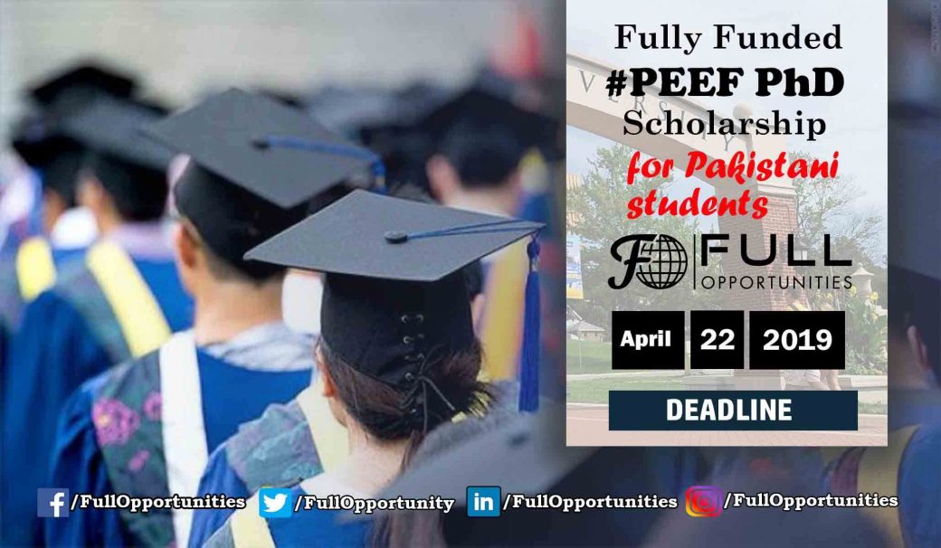 PEEF Scholarship for PhD program