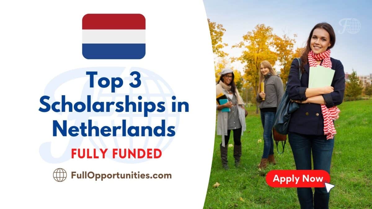 top 3 scholarships in Netherlands